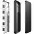 Black and White Striped Marble Galaxy S24 Plus Impact Case